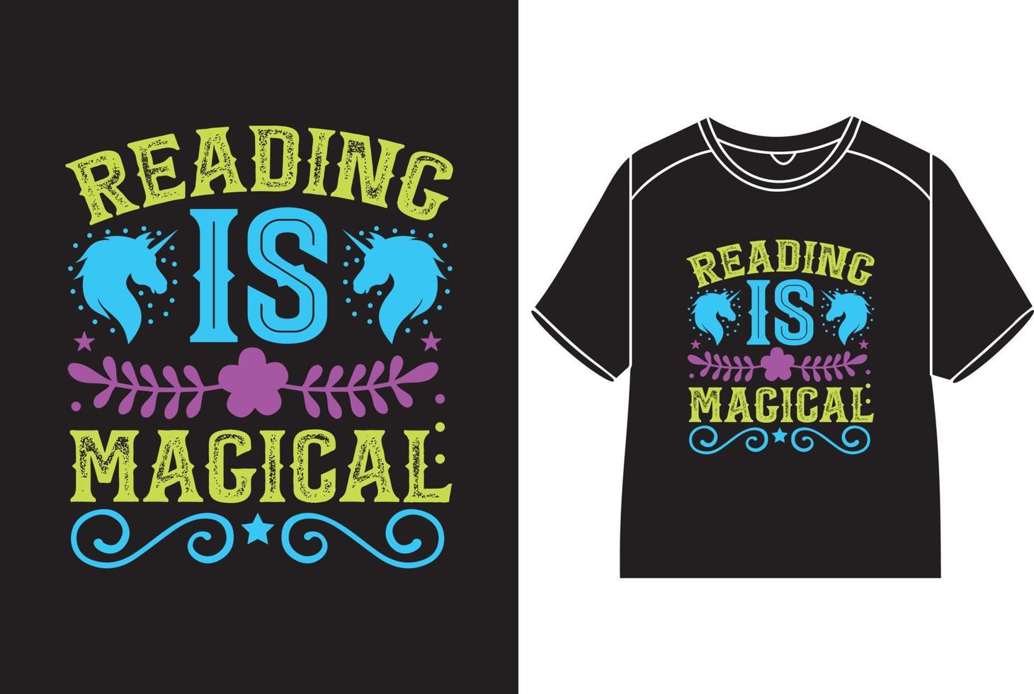 lezing is magisch t-shirt ontwerp vector