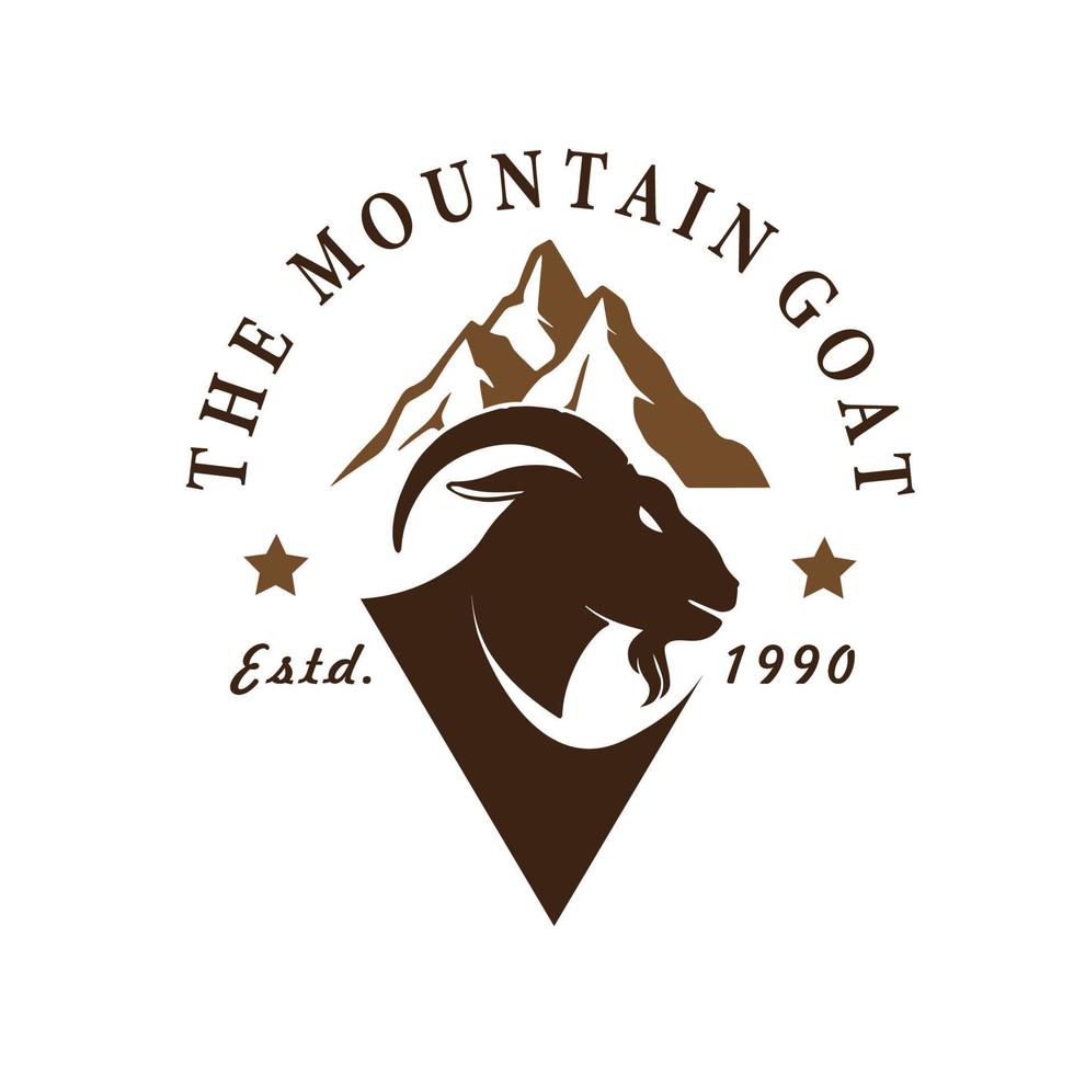 berg geit logo vector illustratie
