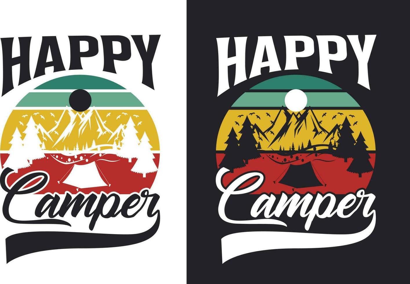 camping t overhemd ontwerp bundel t-shirt ontwerp voor camping minnaar vector