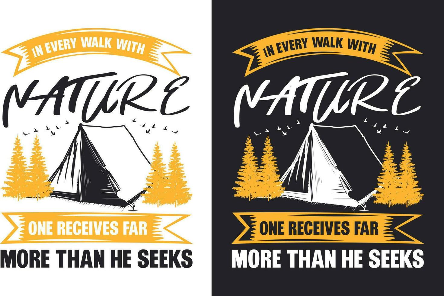 camping t overhemd ontwerp bundel t-shirt ontwerp voor camping minnaar vector