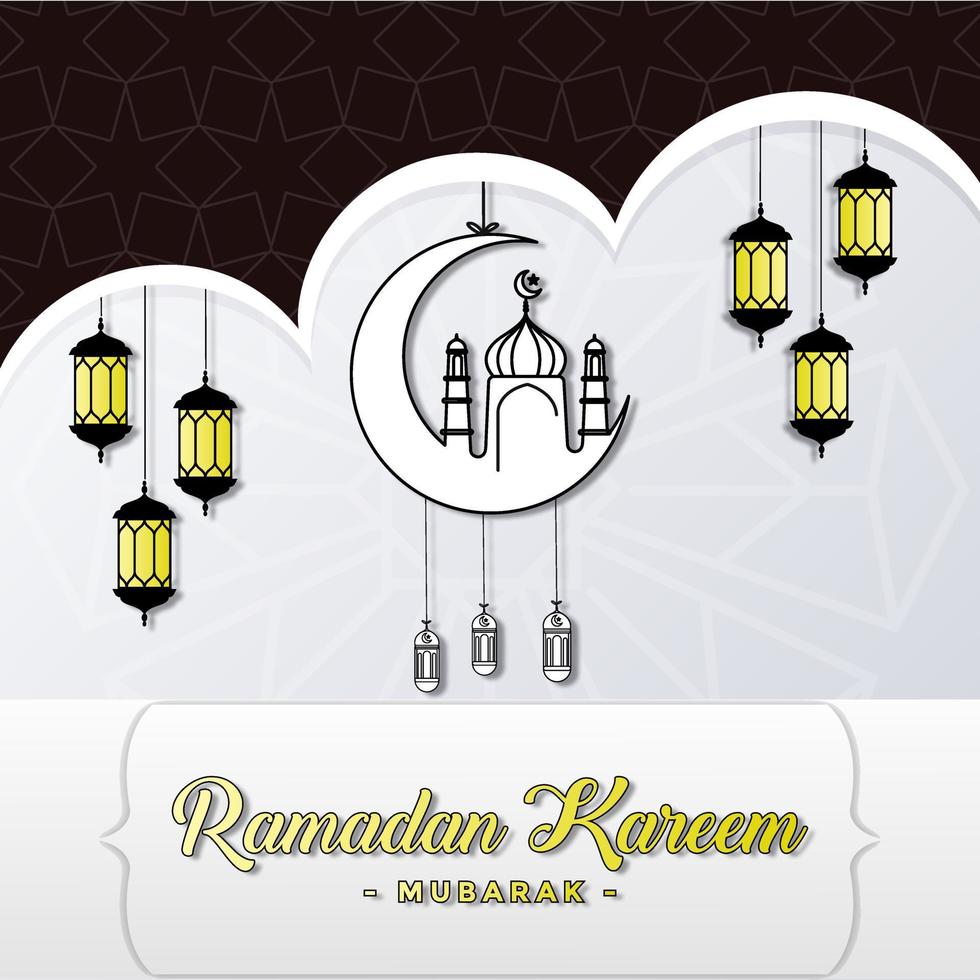 Ramadan kareem Islamitisch post ontwerp, Ramadan kareem sociaal media post ontwerp, Islamitisch banier, Ramadan post ontwerp vector