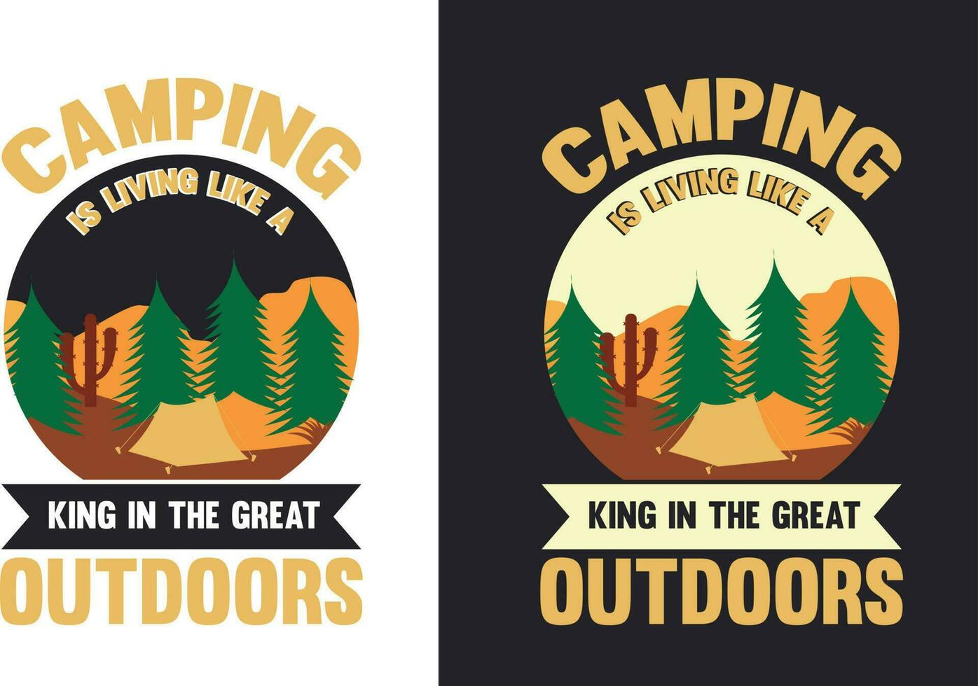 camping t overhemd ontwerp bundel t-shirt ontwerp voor camping minnaar vector