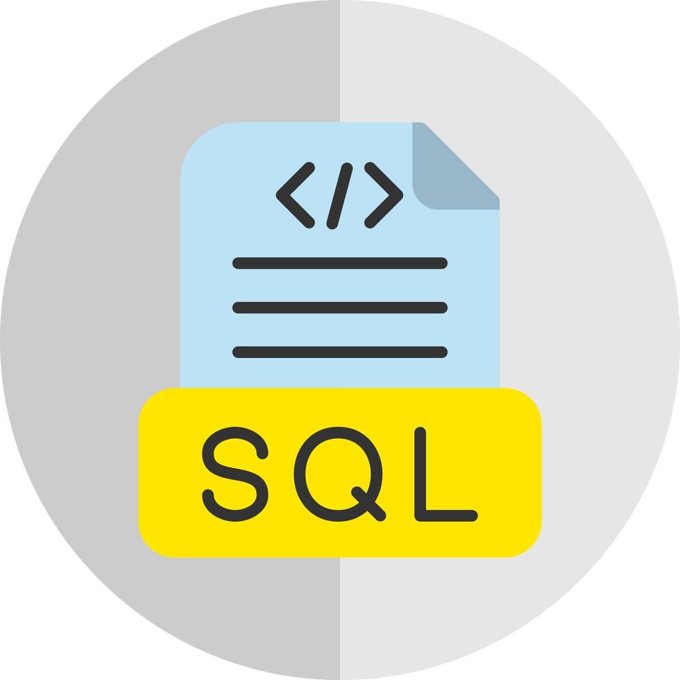 sql het dossier vector icoon ontwerp