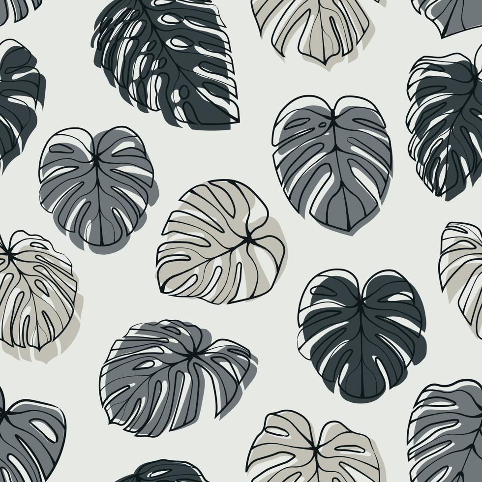 monstera deliciosa blad naadloos patroon. perfect voor textiel, stof, achtergrond, print vector