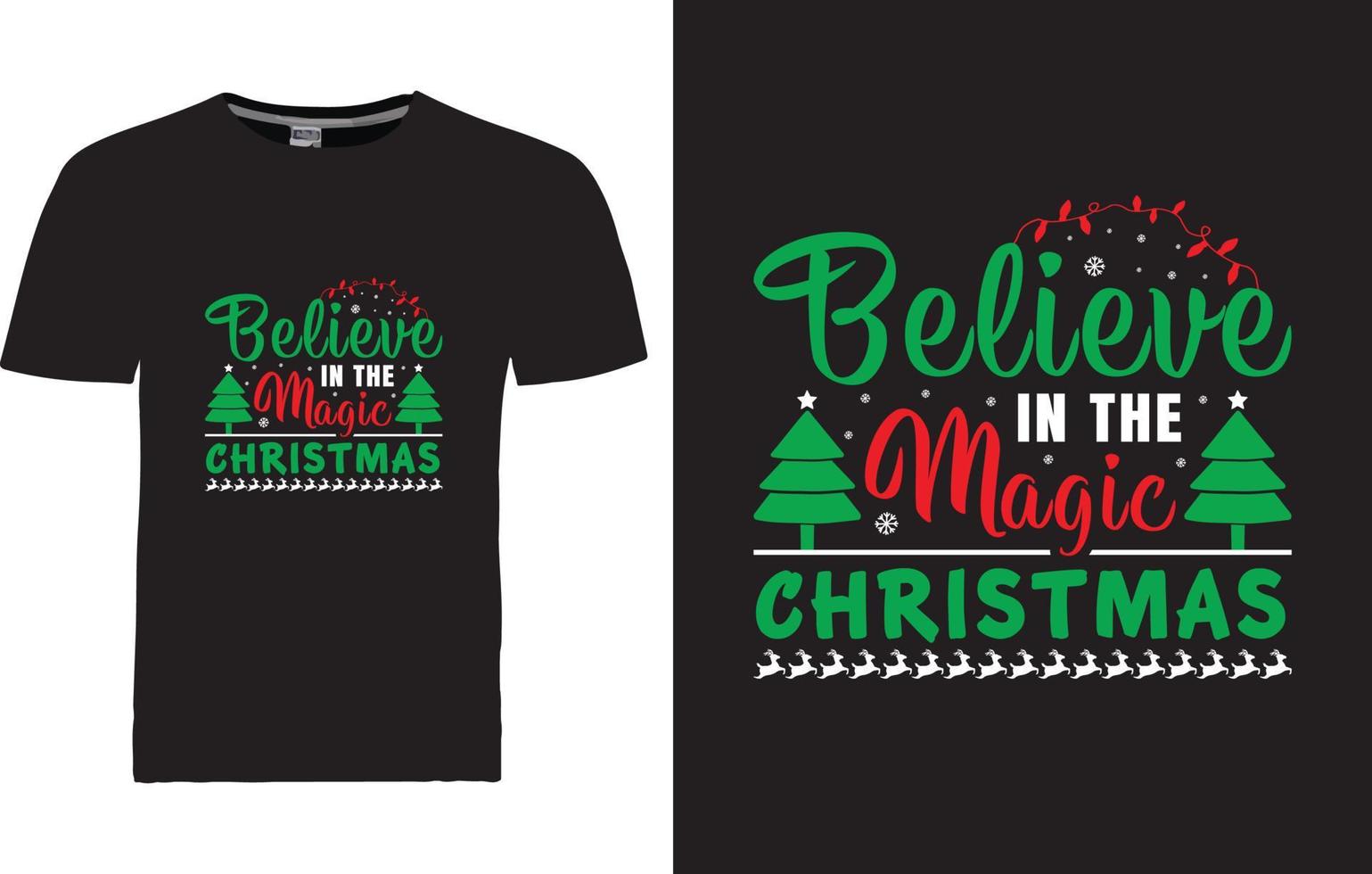 vector Kerstmis t-shirt ontwerp sjabloon