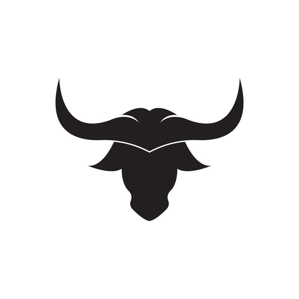 stier hoofd logo vector icoon illustratie ontwerp