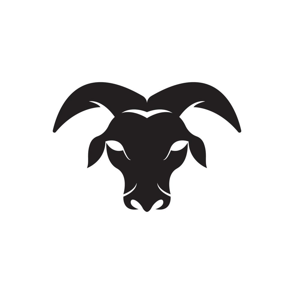 stier hoofd logo vector icoon illustratie ontwerp