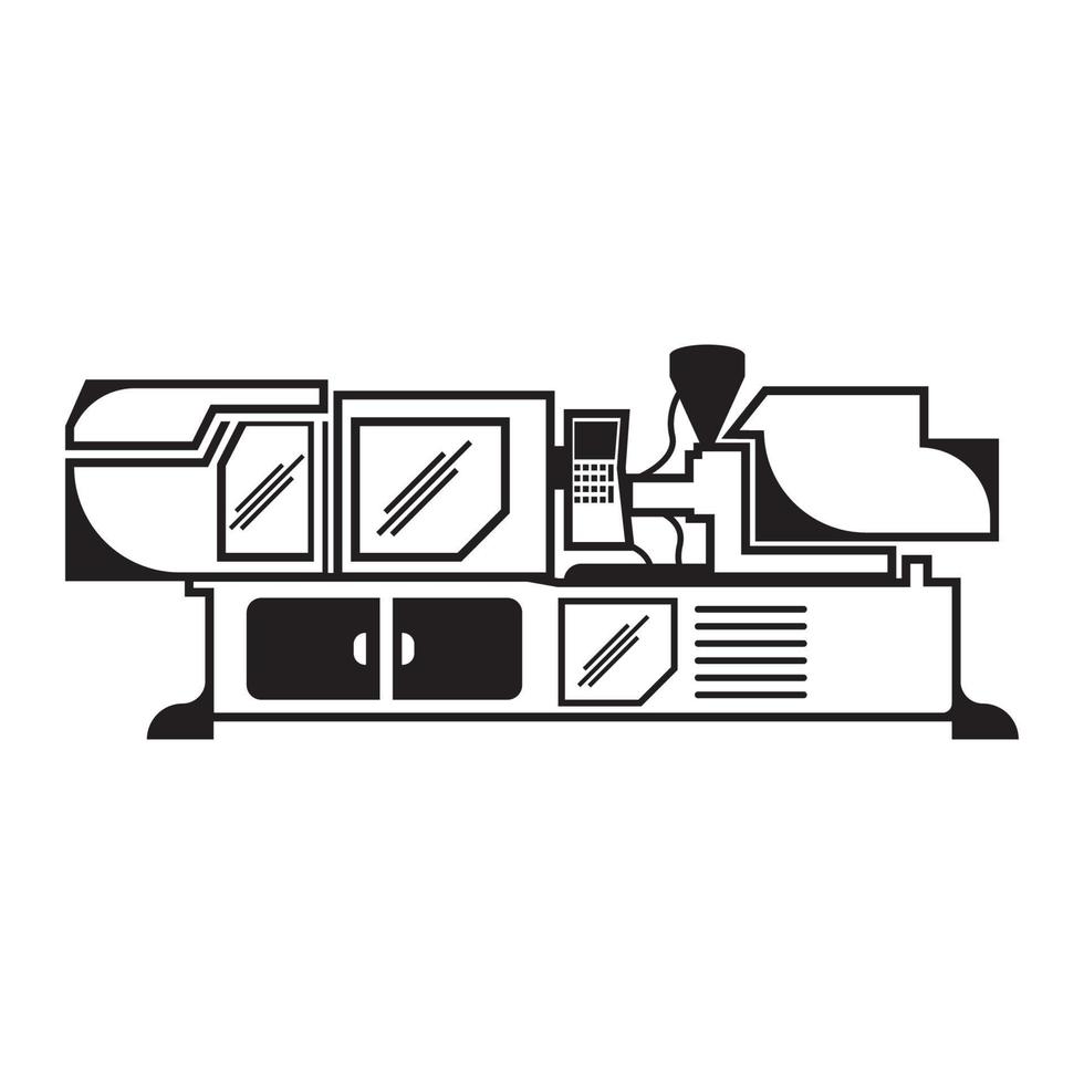 elektrisch of hydraulisch injectie gieten machine icoon. vector illustratie ontwerp.