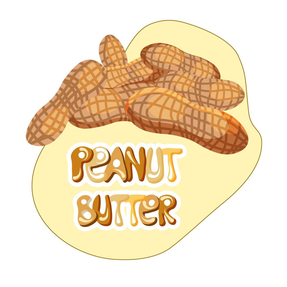 pinda boter logo. pinda vector illustratie.