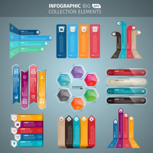 Infographic banner collectie vector