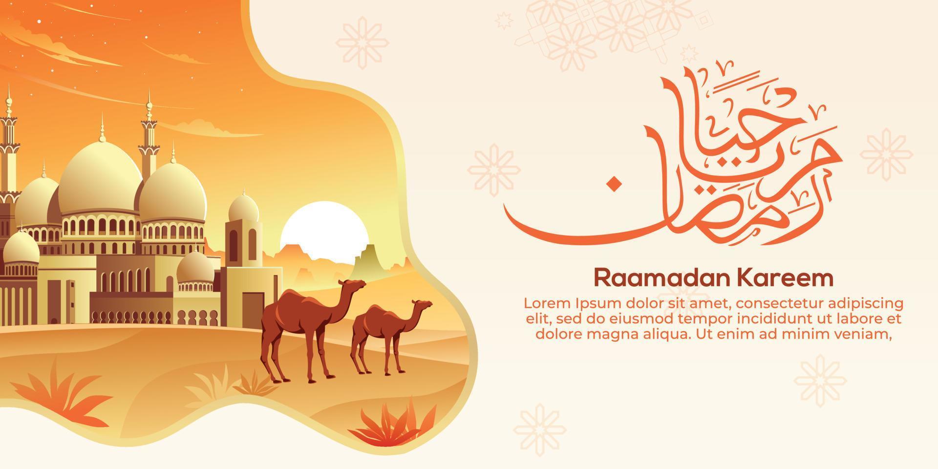 Ramadan kareem Islamitisch achtergrond vector. gelukkig Islamitisch nieuw hijri jaar. grafisch ontwerp voor de decoratie van geschenk certificaten, banners en folder. vector