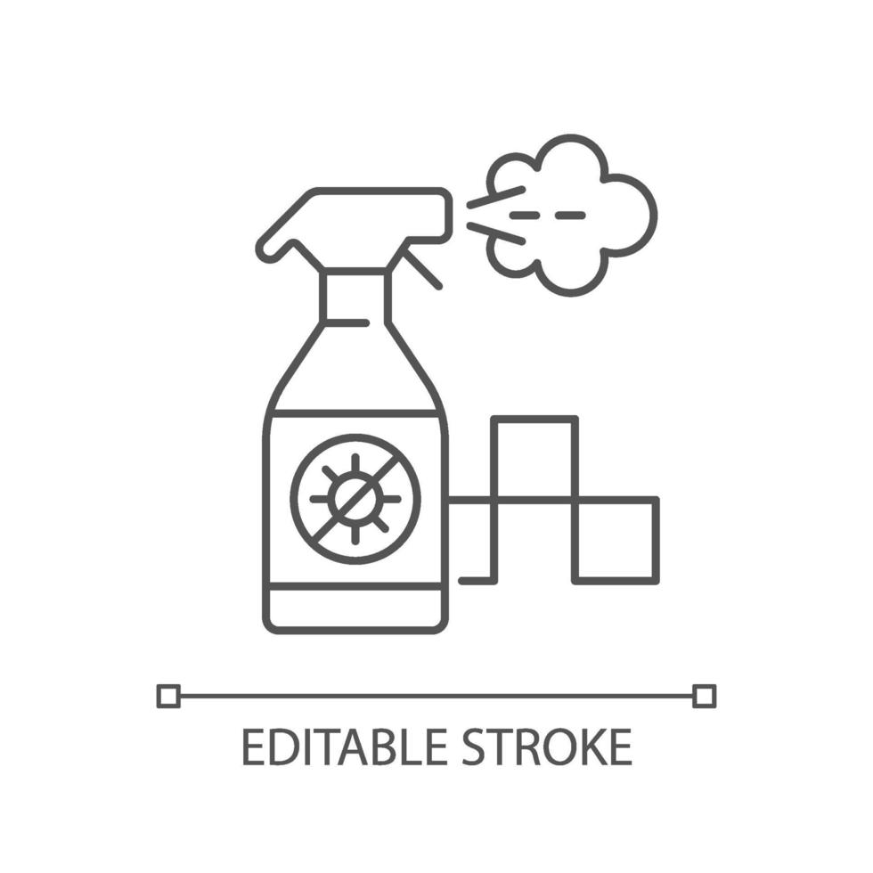 regelmatig gedesinfecteerde cabine lineaire pictogram vector