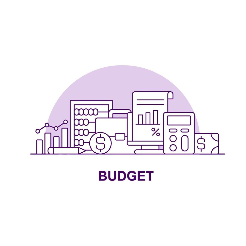 budget creatieve ui concept pictogram vector