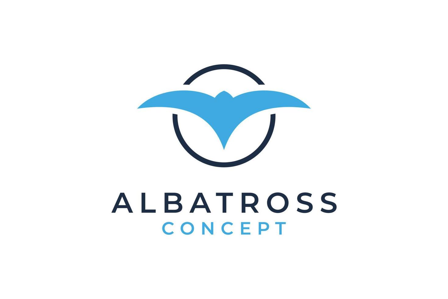 abstract albatros vogel logo ontwerp vector