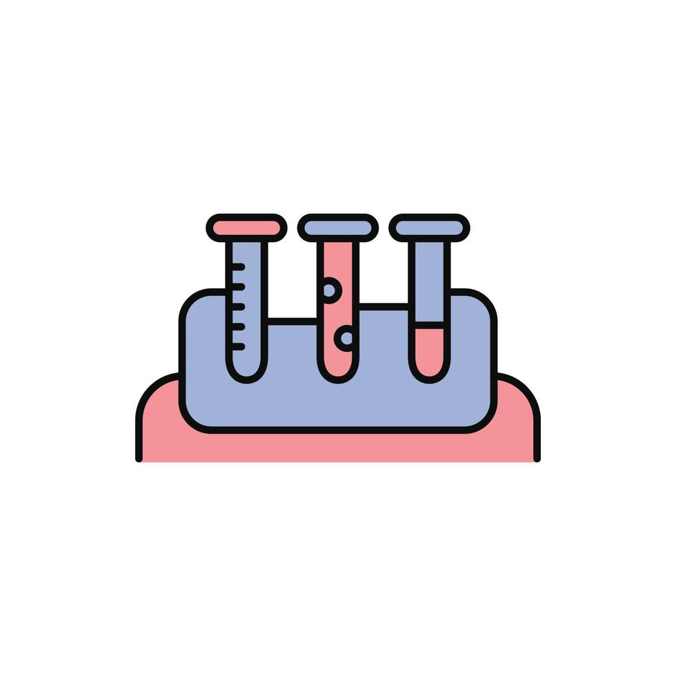 laboratorium buis, medisch laboratorium, laboratorium testen, medisch laboratorium test buis icoon vector