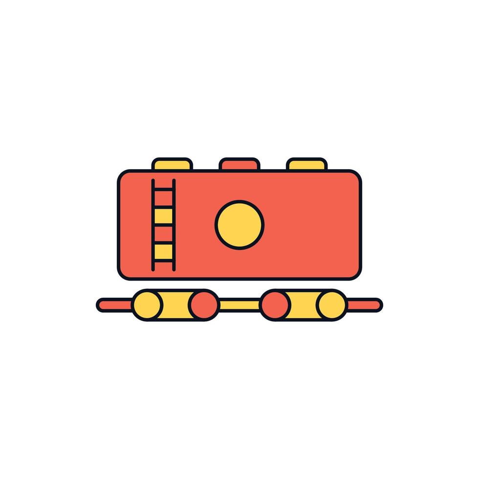 trein, benzine trein, brandstof vervoer trein icoon vector