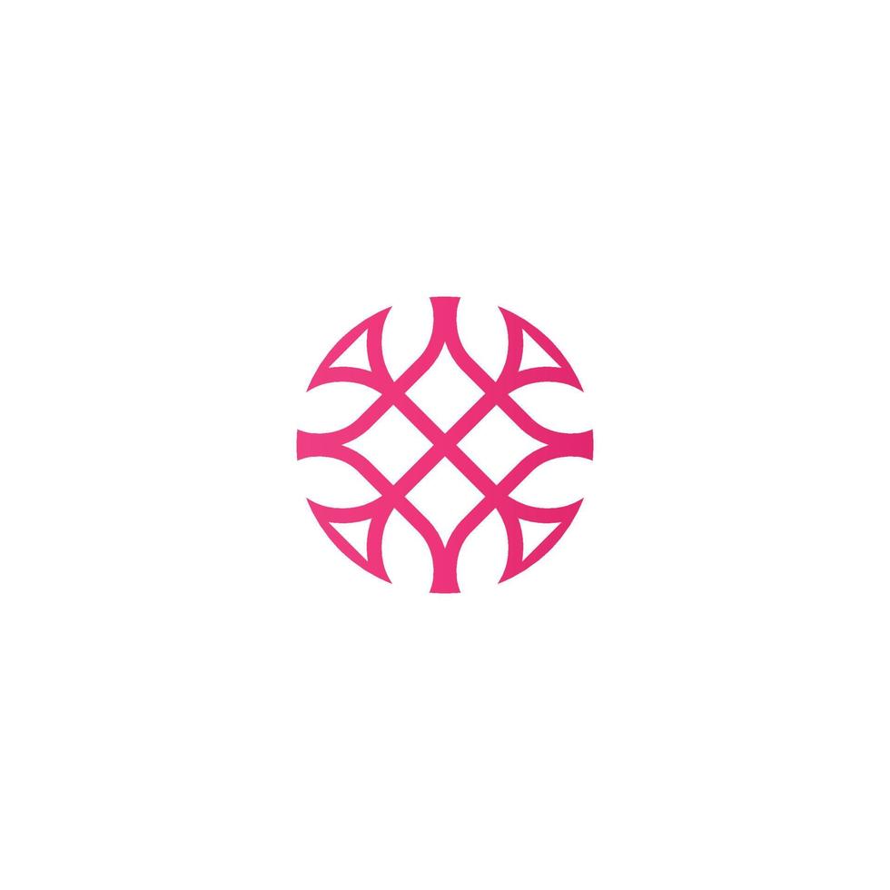 vier hoeken geluk icoon logo gemakkelijk geluk symbool vector
