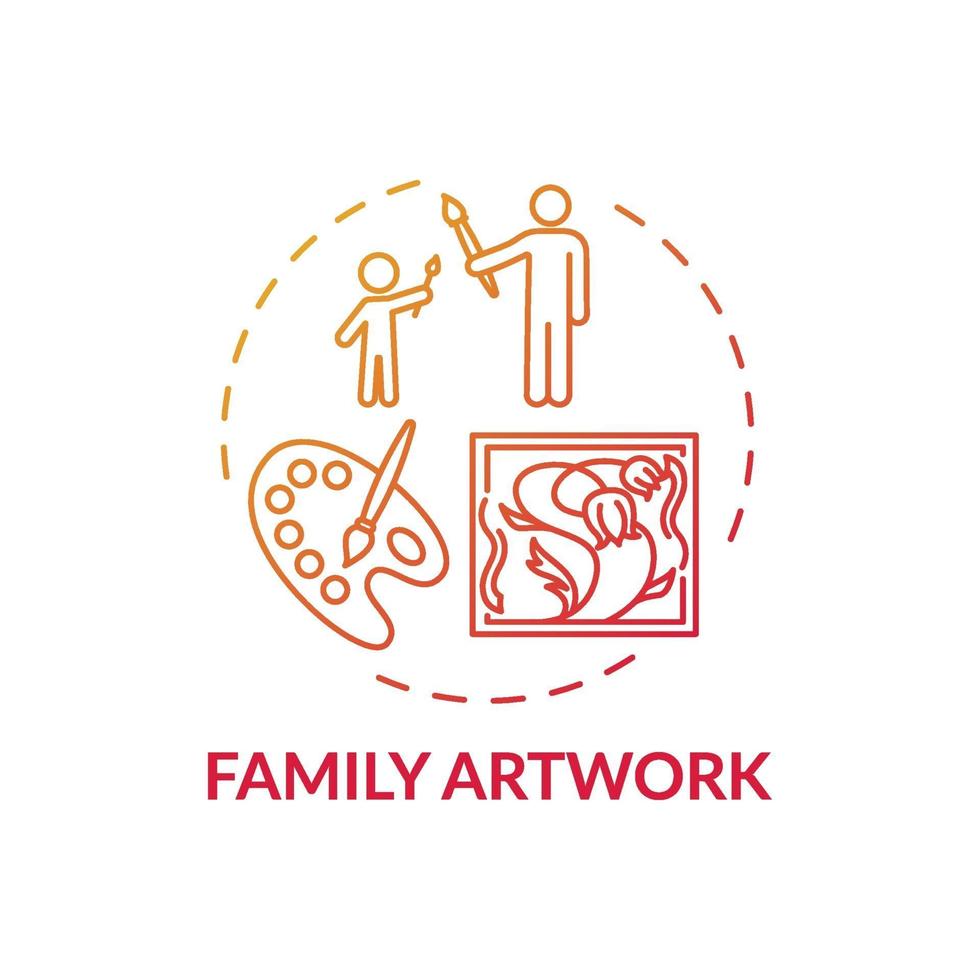 familie kunstwerk concept pictogram vector