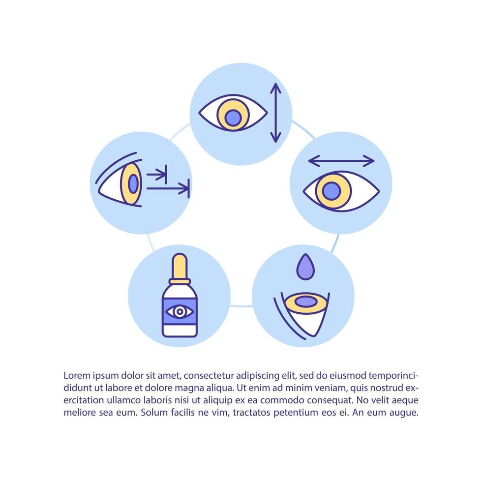 behandeling van digitale ogen spanning concept pictogram met tekst vector
