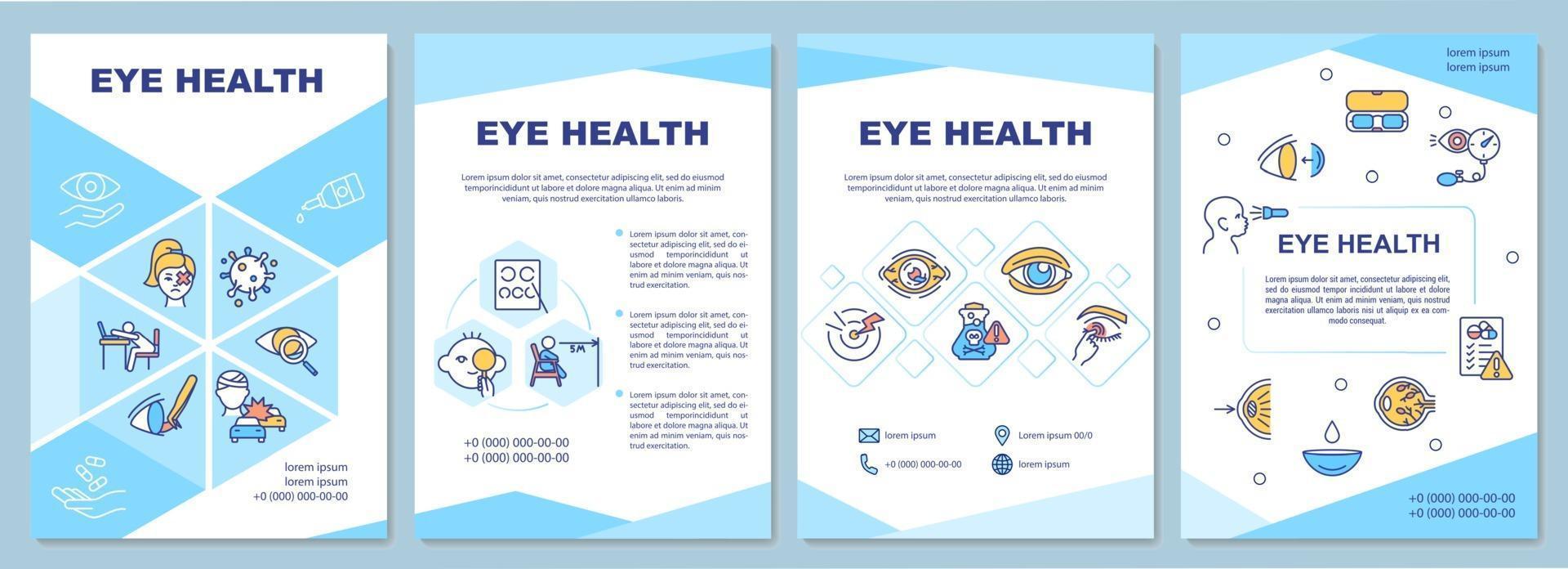 oog gezondheid brochure sjabloon vector