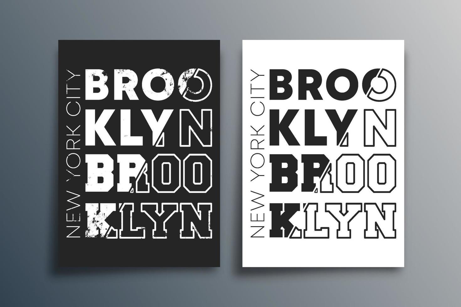 Brooklyn nieuw york stad minimaal ontwerp voor flyers, affiches, brochure dekt, achtergronden, behang, typografie, of andere het drukken producten. vector illustratie.