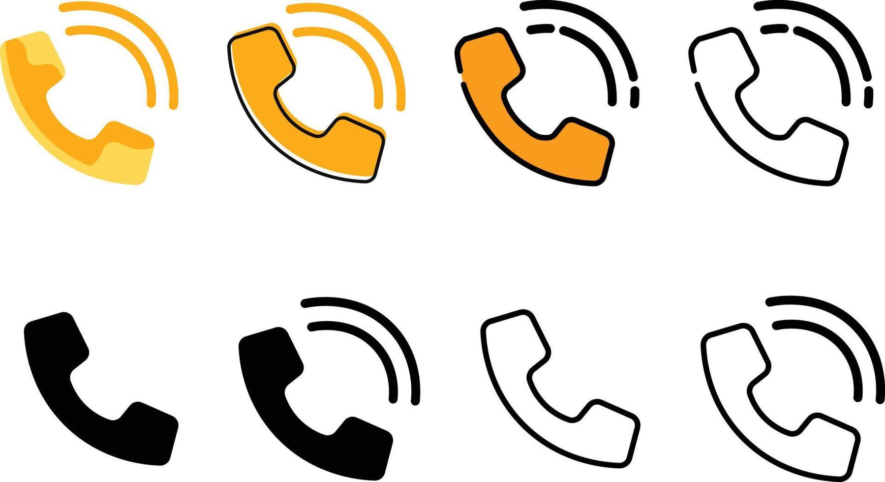 telefoon icoon in modieus vlak stijl geïsoleerd Aan wit achtergrond. vector