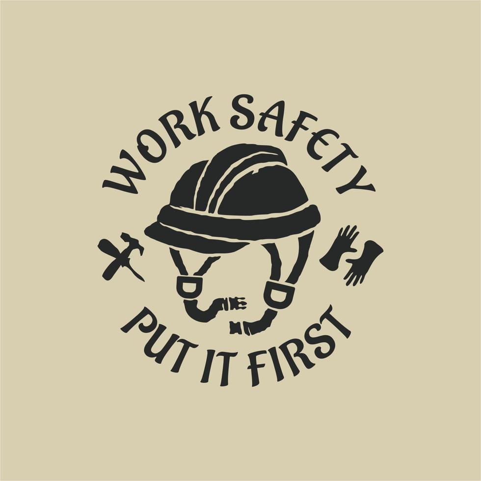 werk veiligheid embleem logo vector
