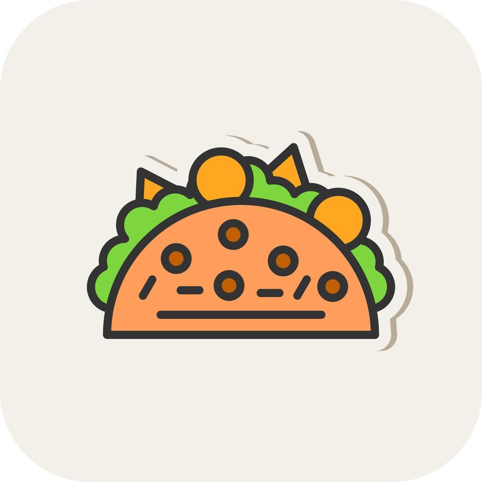 taco vector icoon ontwerp