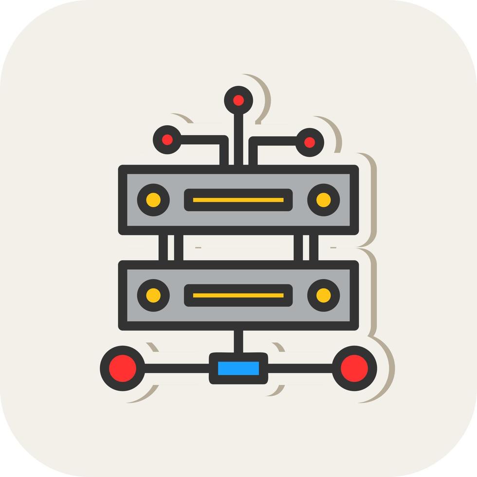 gegevens infrastructuur vector icoon ontwerp