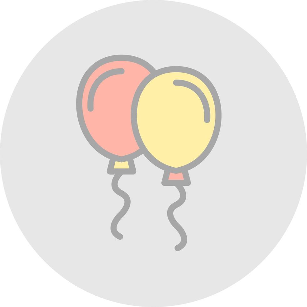 nieuw jaar ballonnen vector icoon ontwerp