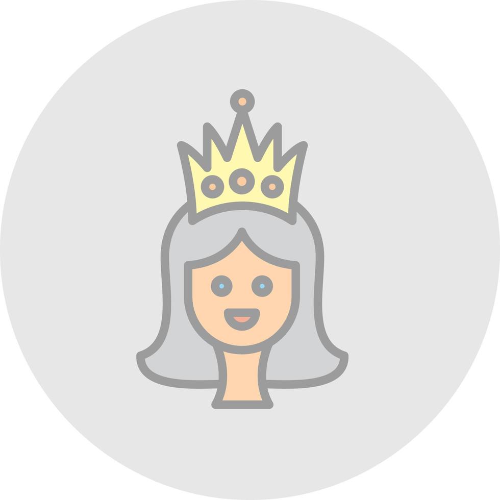 prinses vector icoon ontwerp