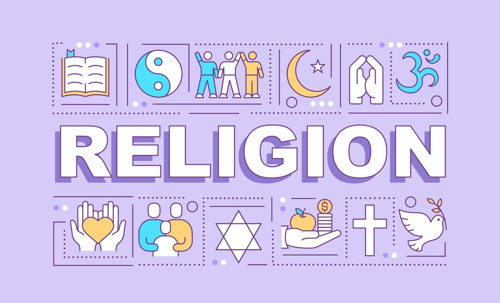 religie woord concepten banner vector
