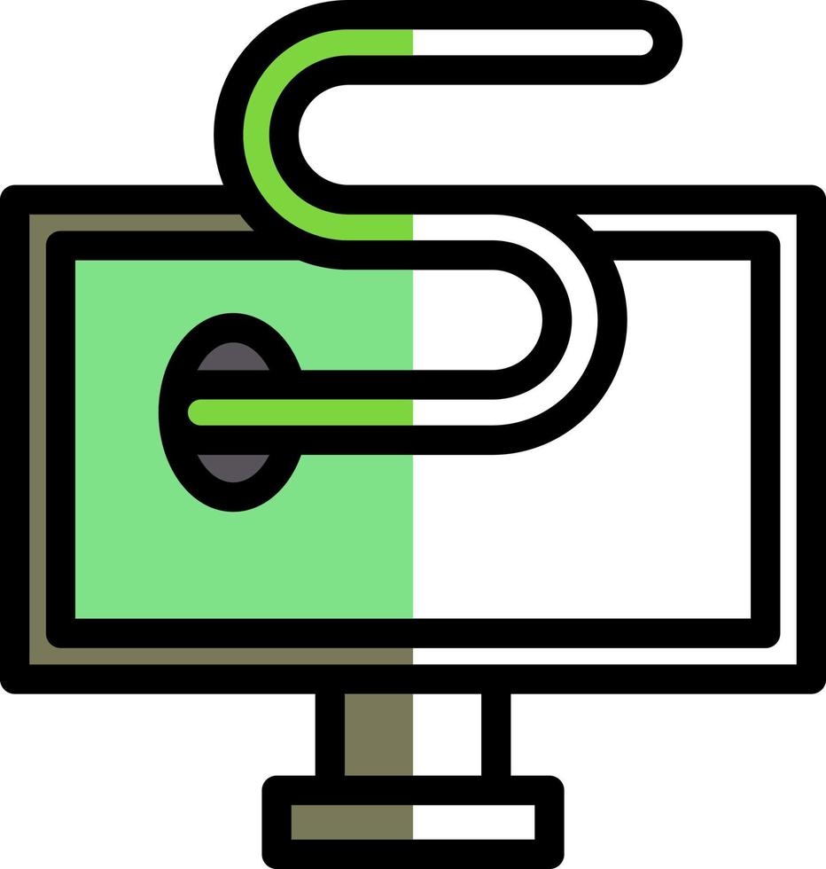 computer worm vector icoon ontwerp