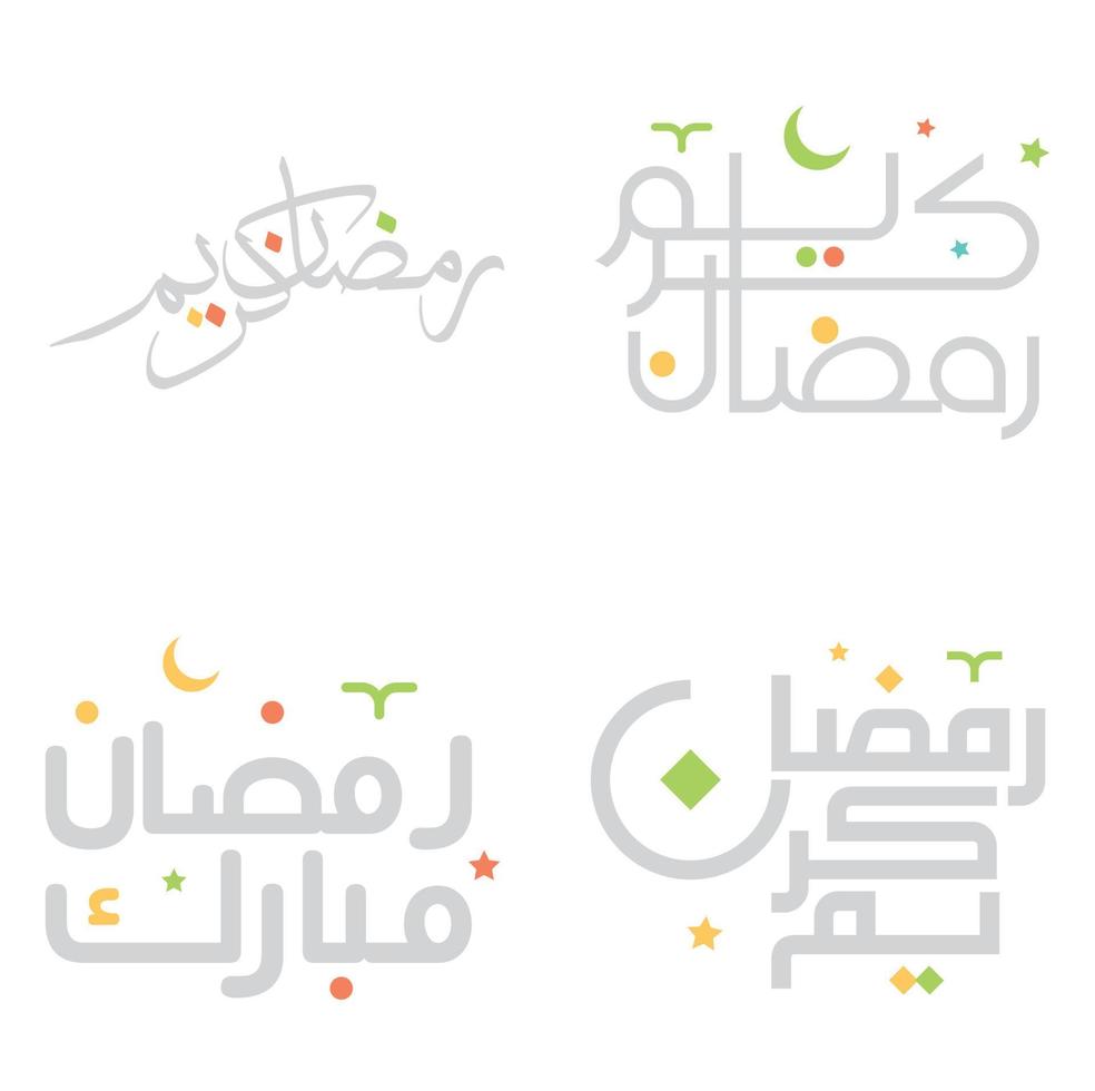 vector illustratie van Ramadan kareem Arabisch typografie voor hartelijk groeten.