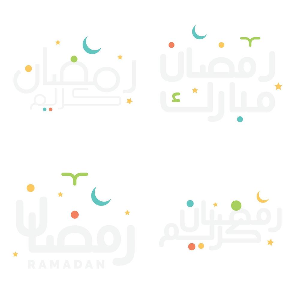 vector Ramadan kareem groet kaart met Arabisch schoonschrift ontwerp.