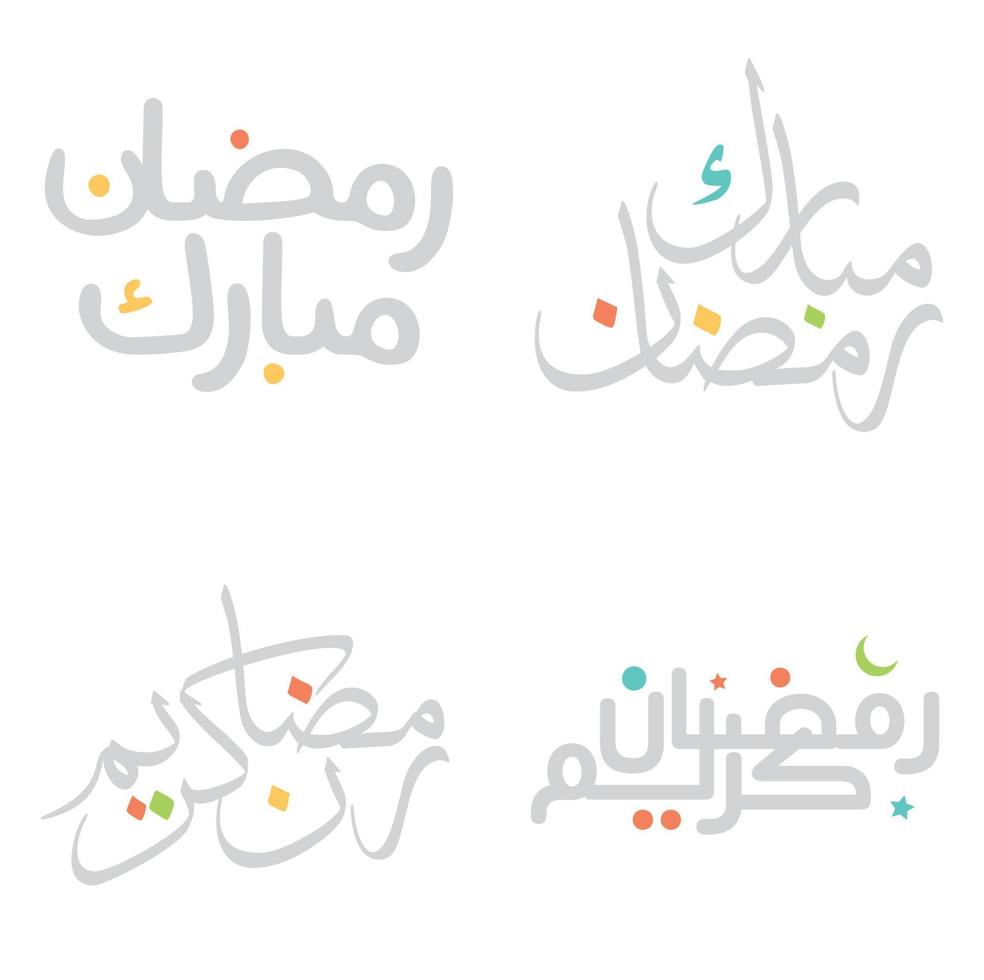 Arabisch schoonschrift Ramadan kareem vector ontwerp voor Islamitisch vastend maand.