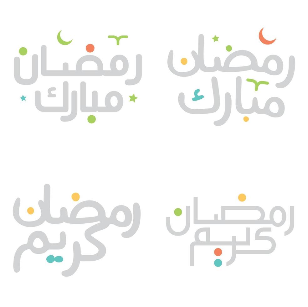 elegant vector illustratie van Ramadan kareem Arabisch typografie.