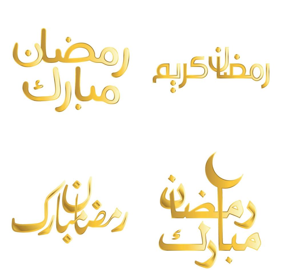 vieren de heilig maand van Ramadan met elegant gouden schoonschrift vector ontwerp.