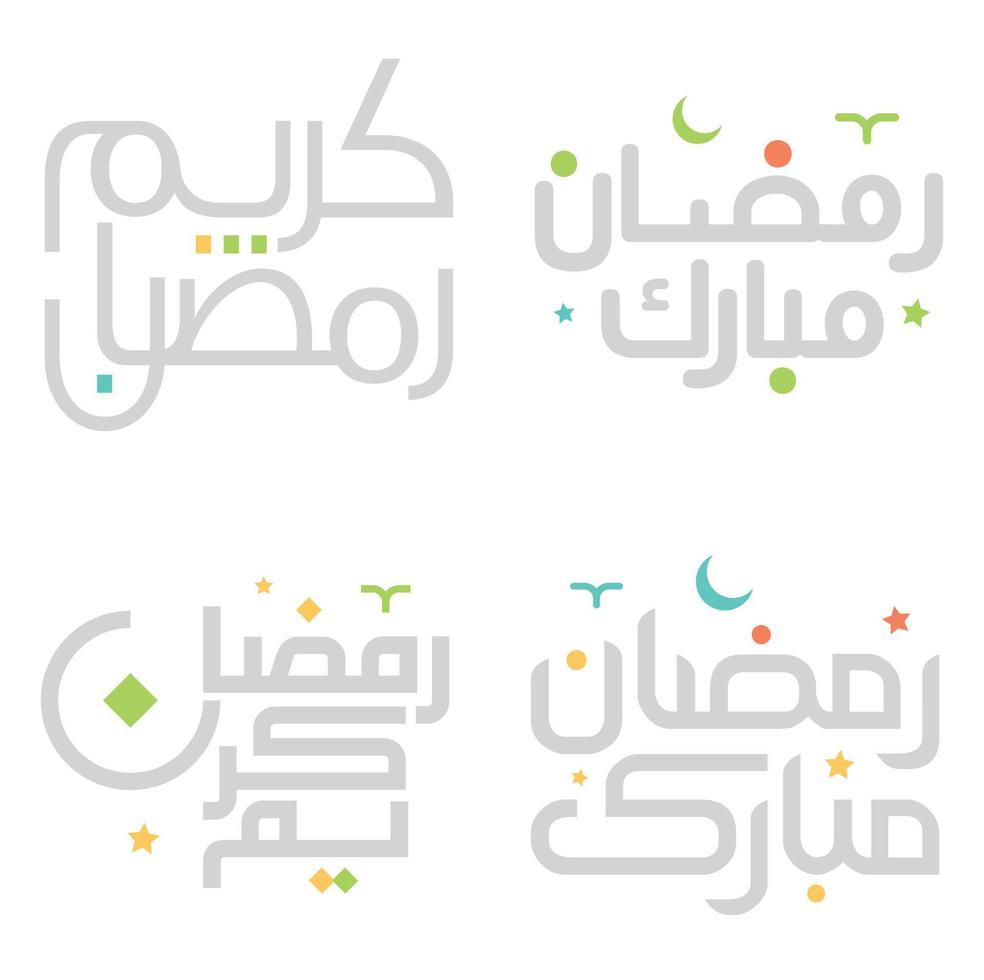 vieren Ramadan kareem met elegant vector illustratie van Arabisch kalligrafie.