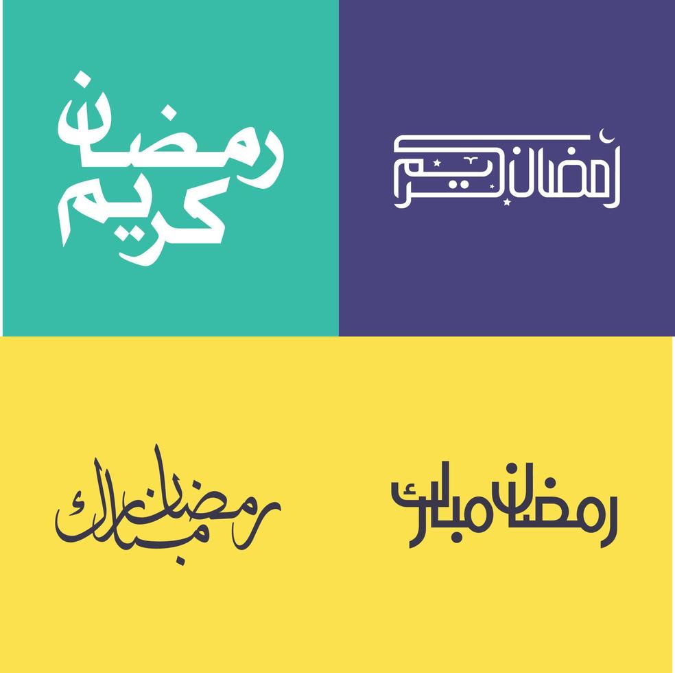 vector reeks van gemakkelijk Arabisch schoonschrift voor moslim hartelijk groeten.