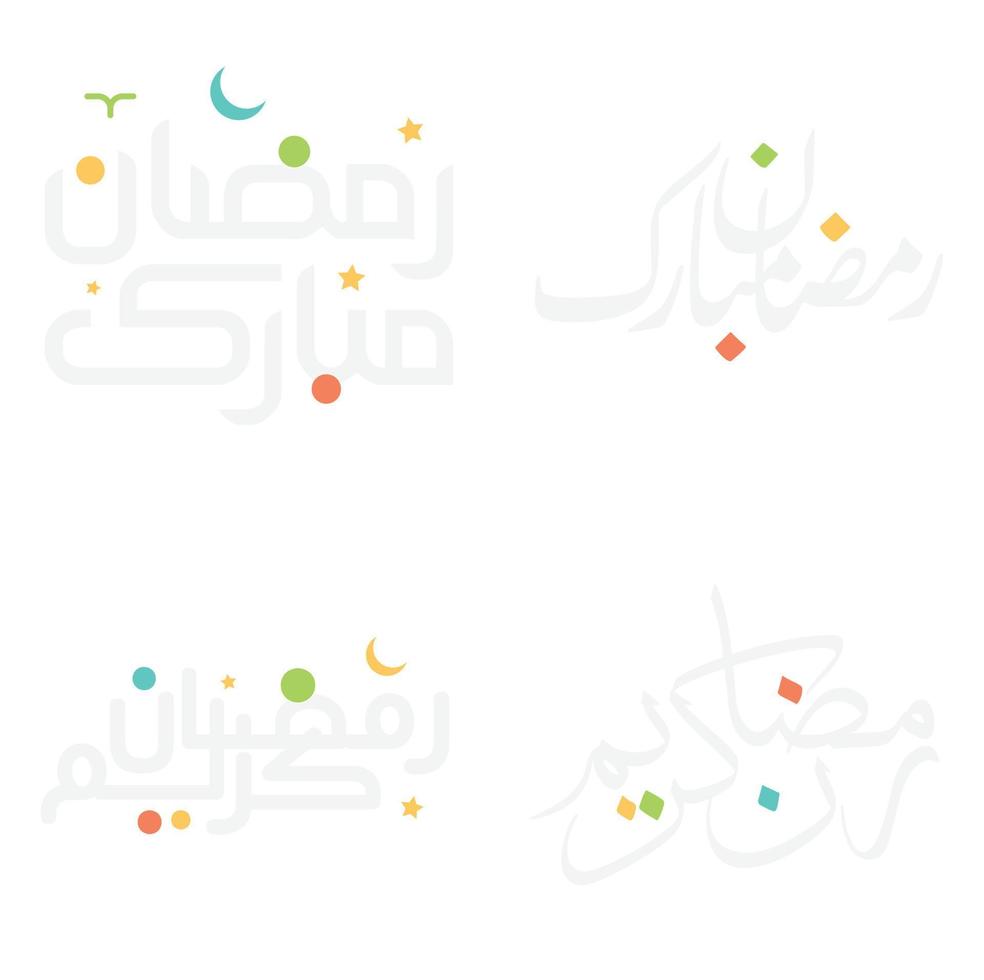 vector illustratie van Ramadan kareem wensen met Arabisch kalligrafie.