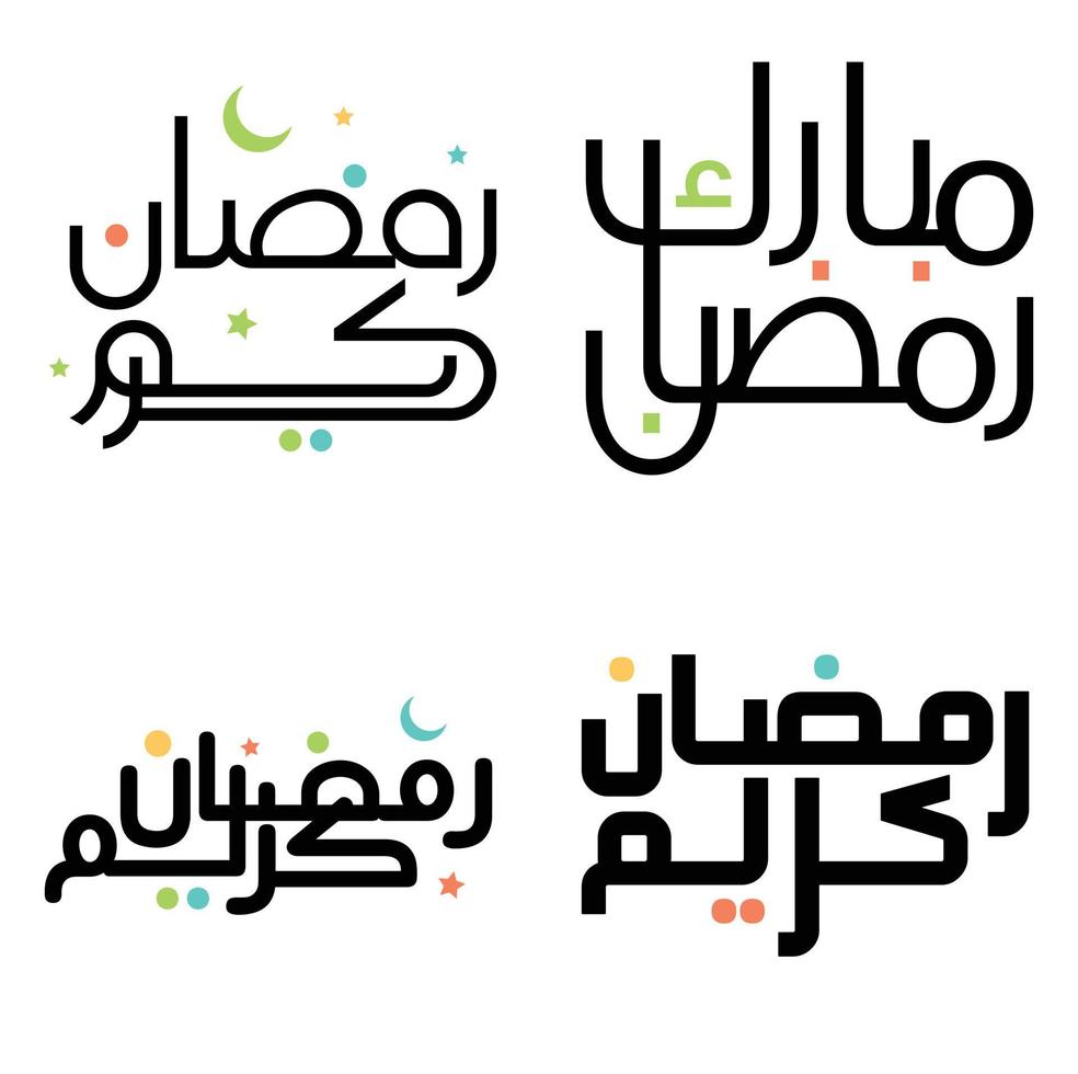 zwart Arabisch schoonschrift vector illustratie voor vieren Ramadan kareem.