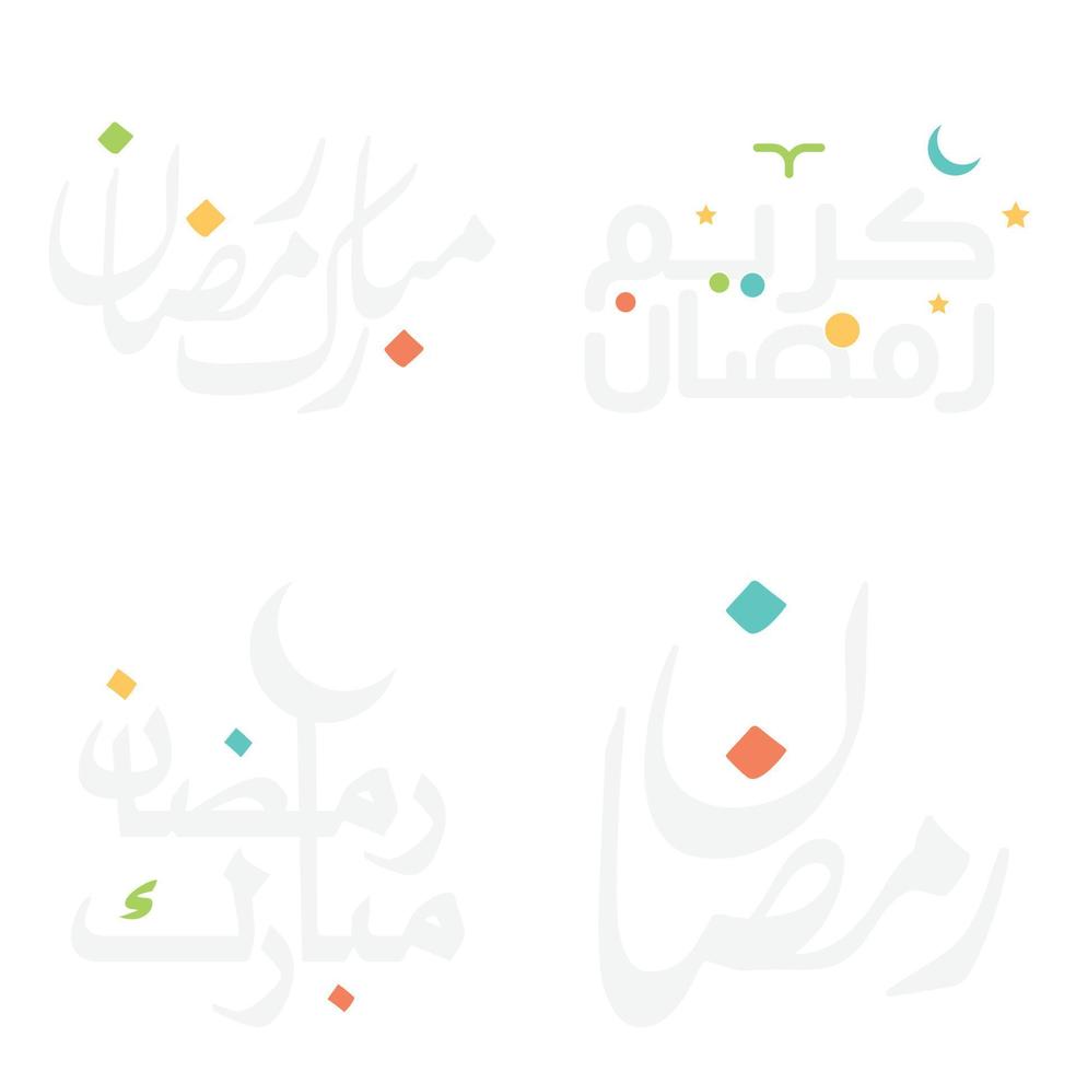 elegant Ramadan kareem schoonschrift voor Islamitisch maand van vasten. Arabisch logo ontwerp. vector