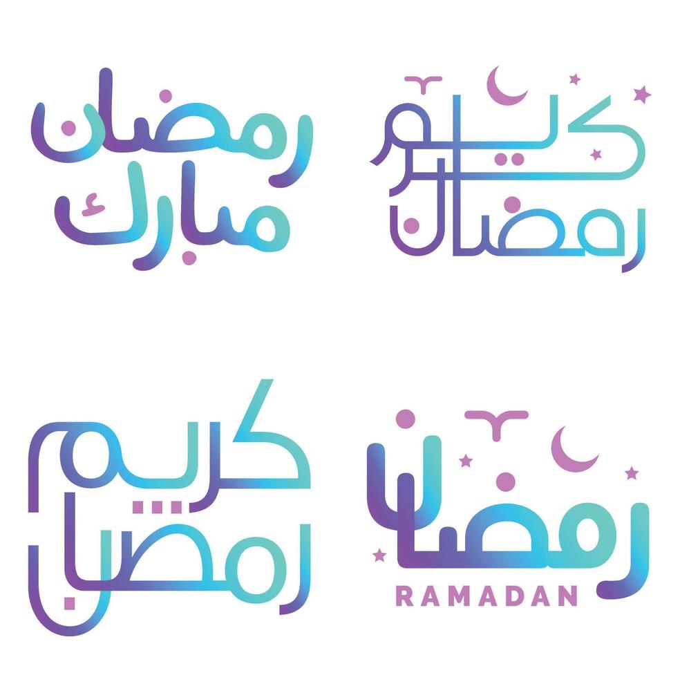 elegant helling vector illustratie van Ramadan kareem met Arabisch kalligrafie.