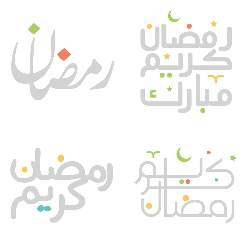 Ramadan kareem Arabisch schoonschrift vector ontwerp voor Islamitisch heilig maand.