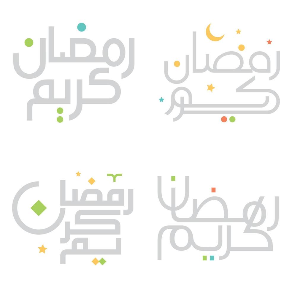 elegant vector illustratie van Ramadan kareem Arabisch typografie.