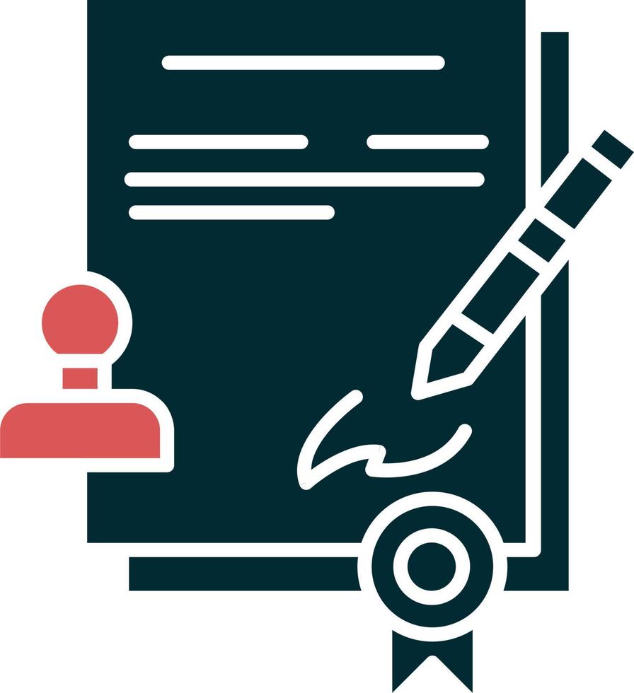 contract vector pictogram