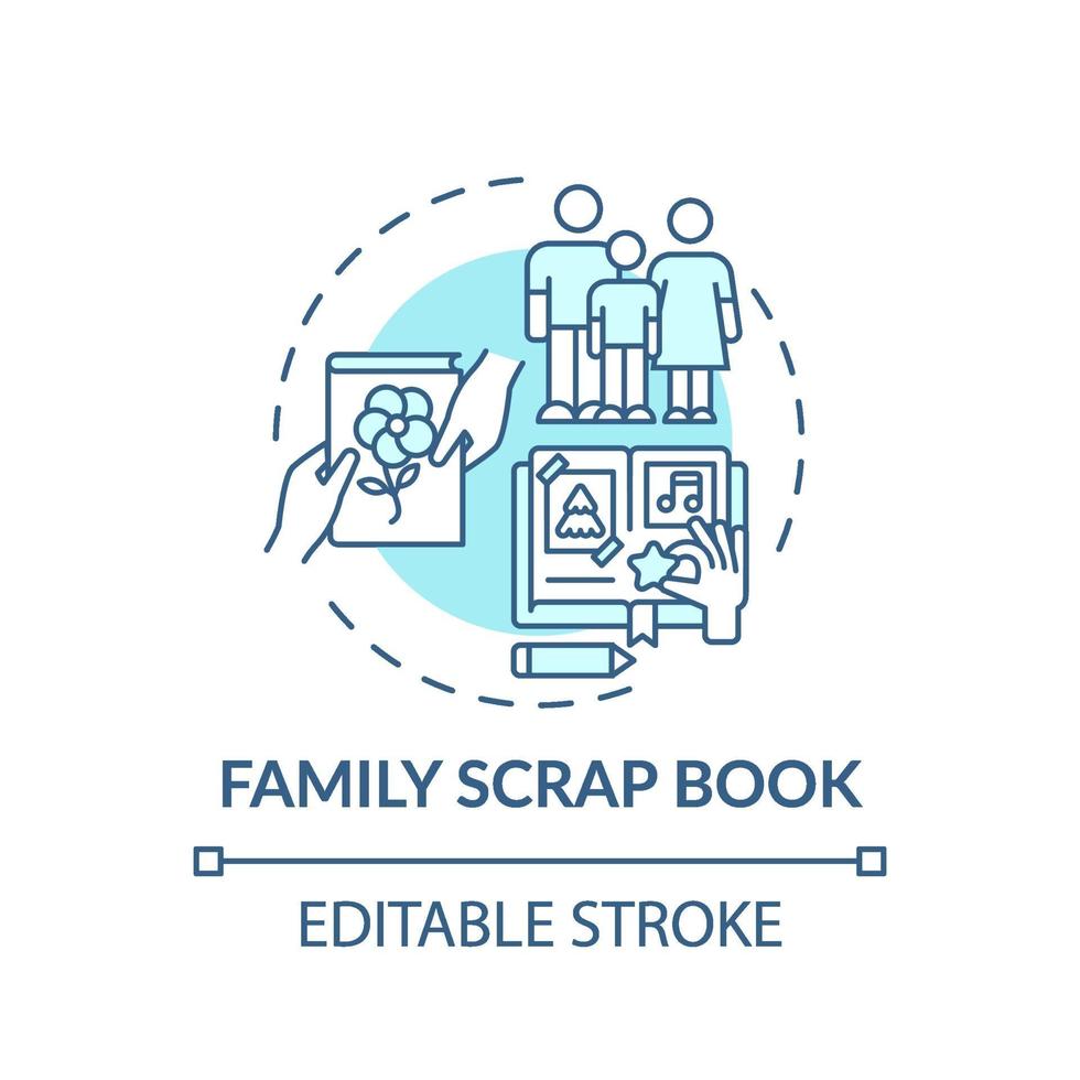 familie schroot boek concept pictogram vector