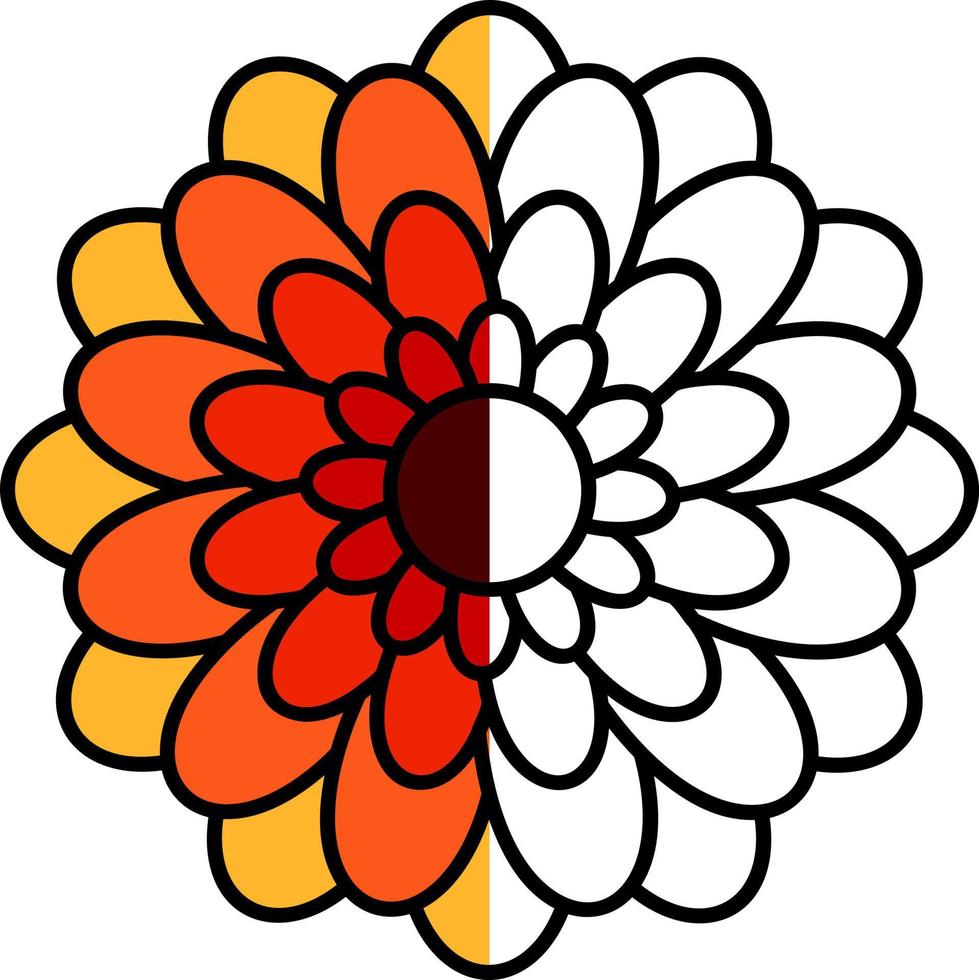 chrysant vector icoon ontwerp