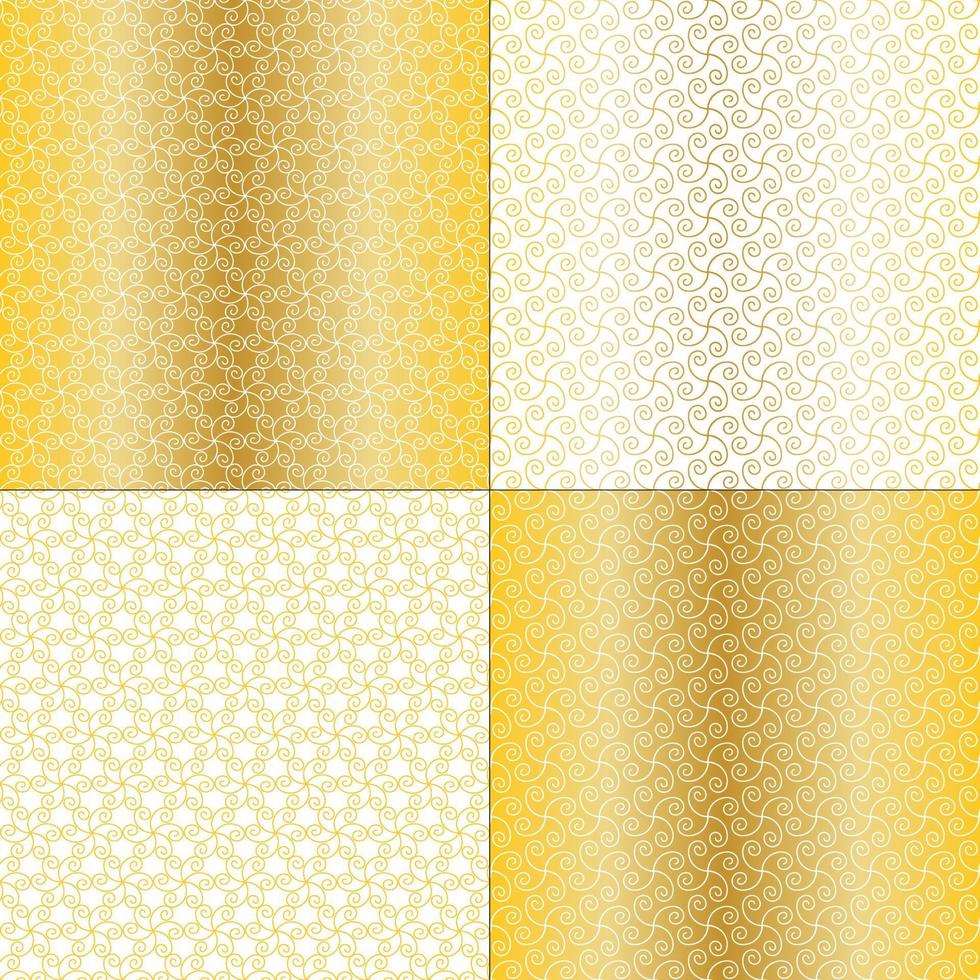 goud wit naadloos gescrolled meetkundig vector patronen